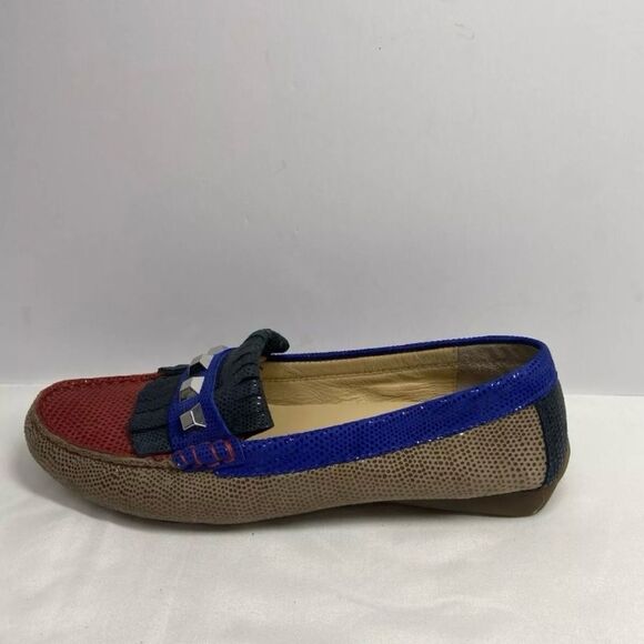 Vaneli Reptile Multi Color Driving Leather Loafers 8.5N - Picture 6 of 7